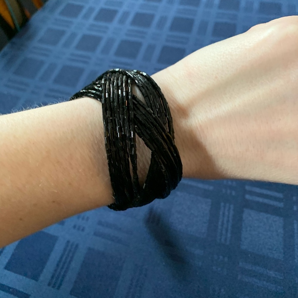 Beaded cuff bracelet
